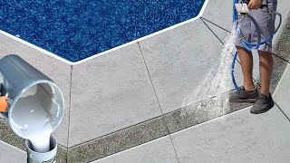 Pool or Driveway Texture Decks You Can Do Yourself! Summer Ready Epoxy Pouring screenshot 5