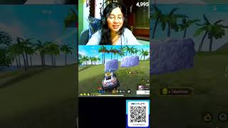 CUTE GIRL LIVE STREAMER REACTION F4 DEVOX #freefire