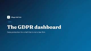 The GDPR dashboard