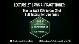 Lecture 27 – Amazon RDS Complete Guide 2025 | Create & Connect MySQL/PostgreSQL on AWS