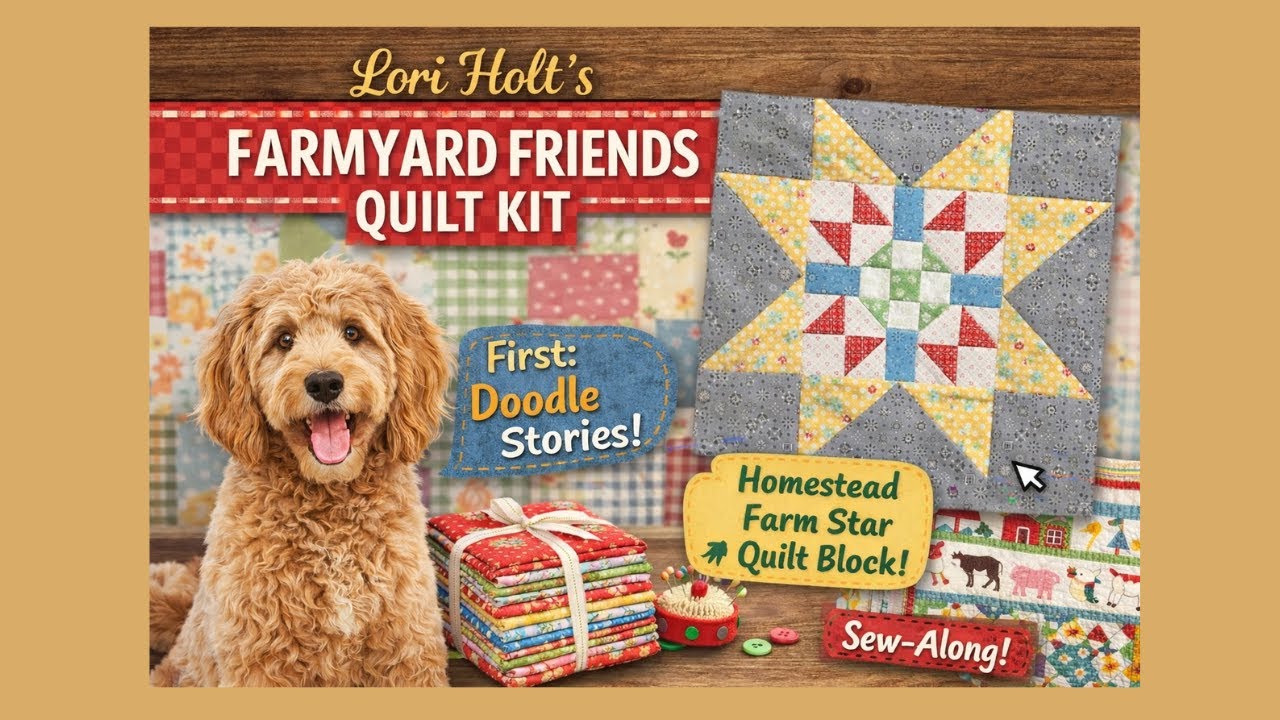 Farmyard Friends Quilt Kit Sew Along | Homestead Farm Star Block | Lori Holt