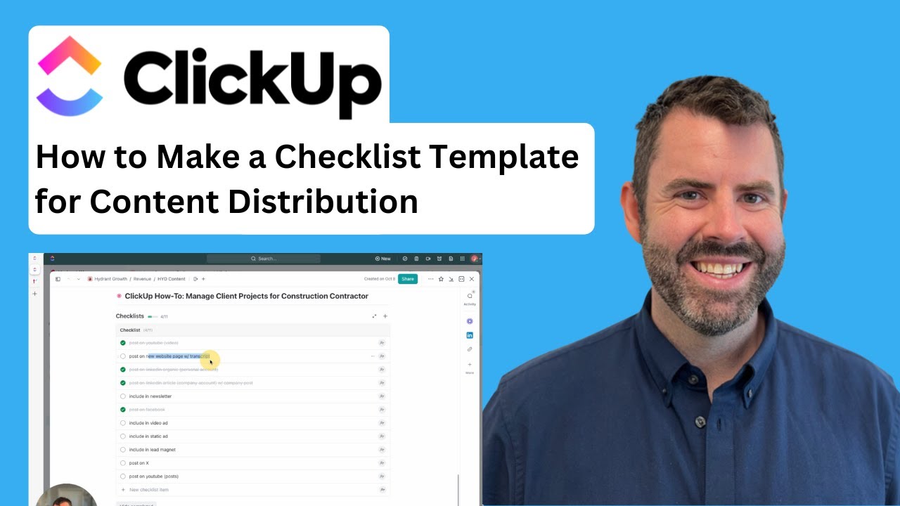 Optimize Your Workflow In ClickUp: Creating Custom Checklists for ...