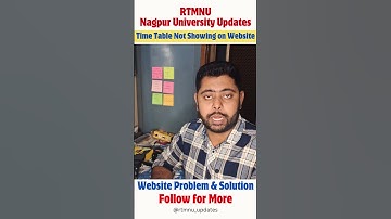 Time Table Not Showing on Website Problem & Solution of rtmnu Nagpur University Students