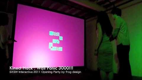 Kinect Hack : Wall Panic 3000!!! - SXSW Interactive 2011 Opening Party by frog design