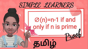 ∅(n)=n-1 if and only if n is a prime
