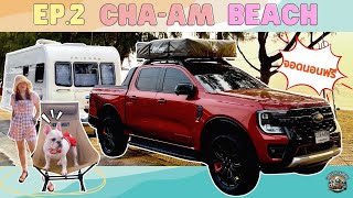 EP.02 CHA-AM Beach Parking&Sleep free at Cha-am South Beach.