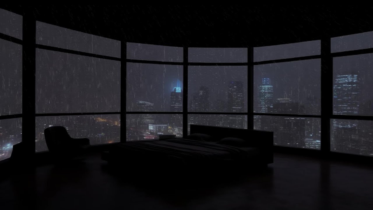 IMPROVE SLEEP - Loud Rain Sound Outside Bedroom Window At Night - Rain ...