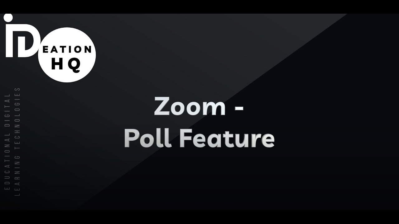 Zoom - Poll Feature