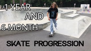 Girl Skate Progression 1 Year & A Half (1 Year & 6 Month)