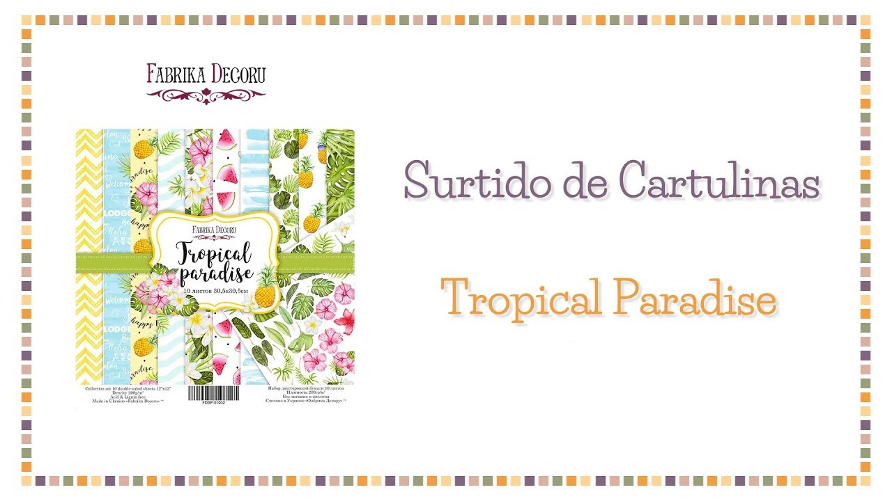 Set para scrapbooking Tropical Paradise de Fabrika Decoru