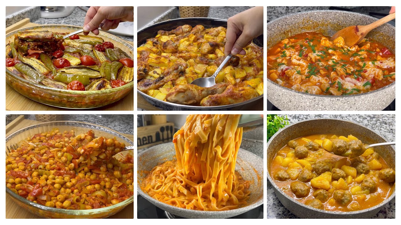 6 ÇEŞİT PRATİK YEMEK TARİFİ🤩BİRBİRİNDEN LEZZETLİ VE PRATİK YEMEK ÇEŞİTLERİ / Yemek Tarifleri