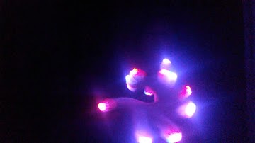 Gloving light show (with conjuring)