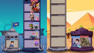 Hero Tower War - Math Puzzle - Level 951-1000 Gameplay Android, iOS