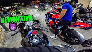 FAST SUPERBIKES TAKEOVER MIAMI HIGHWAYS AT NIGHT  | Ninja H2, Fireblade, M1000rr, ZX10r, R1, R6