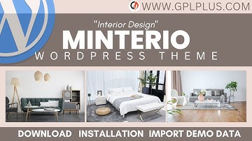 Minterio - Interior Design WordPress Theme , Download , Installation & Import Demo Data