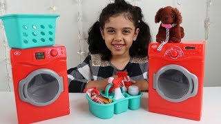 لعبة الغسالة ألعاب بنات مع مايا  washing machine toy