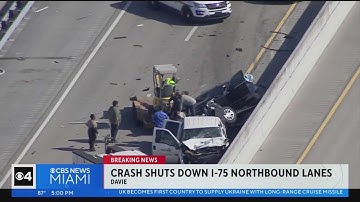 Accident involving injuries shuts down NB I-75 lanes near Griffin Rd. in Davie