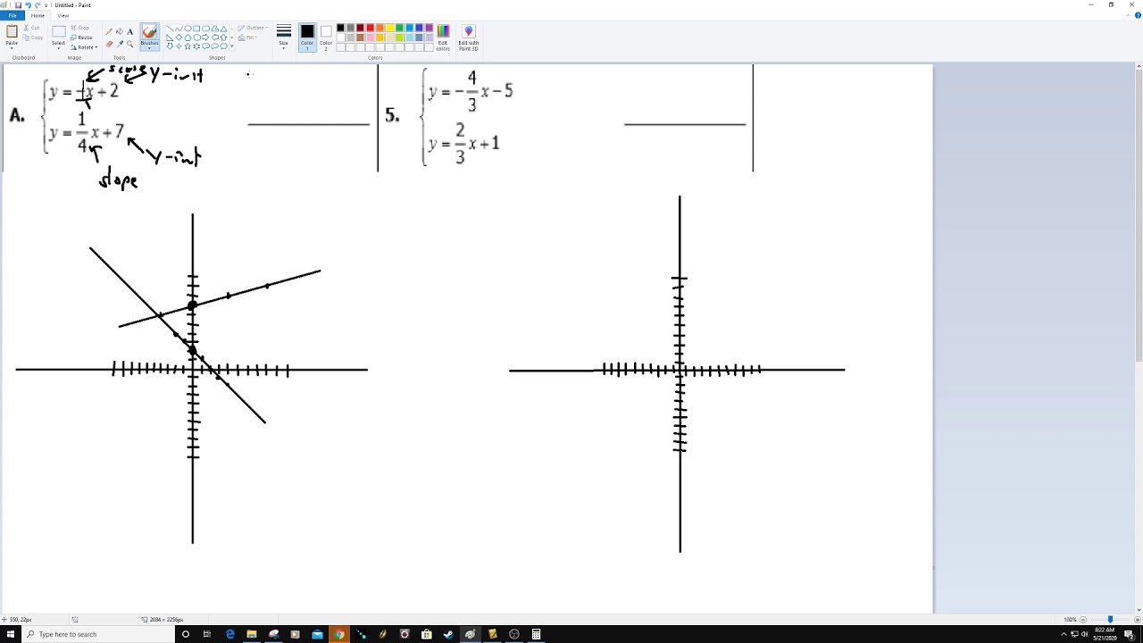 8th Solving systems worksheet day1 May21 - YouTube