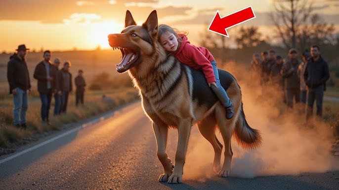 A Dog Rescues a Little Girl on the Road — The Truth Behind It Is Shocking!