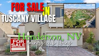 4-Bedroom Home For Sale in Guard-Gated Tuscany Village | Golf Course Living in Henderson NV