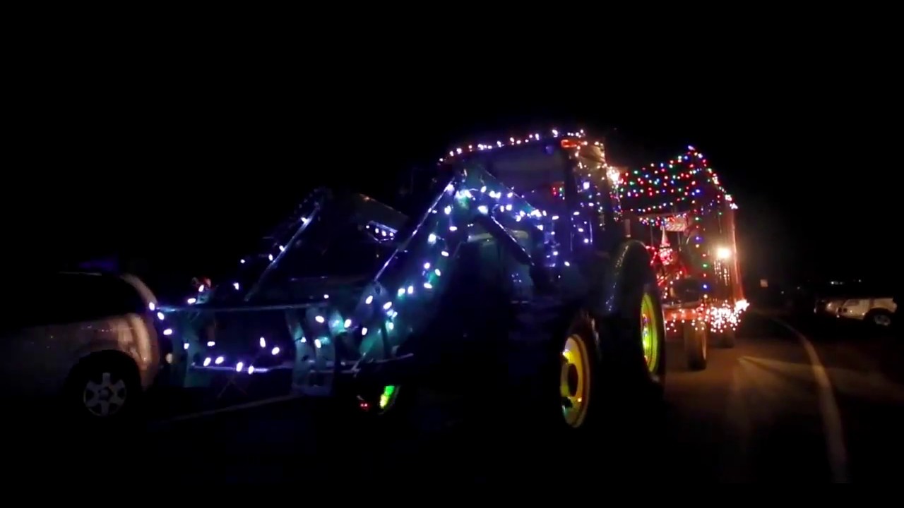 tractors with christmas lights parade youtube tractor christmas lights