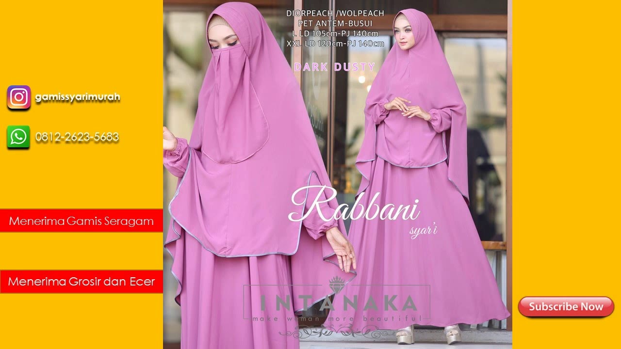 Agen dan Supplier Gamis Syari Murah (WA) 0812-2623-5683 | INTANAKA HIJAB