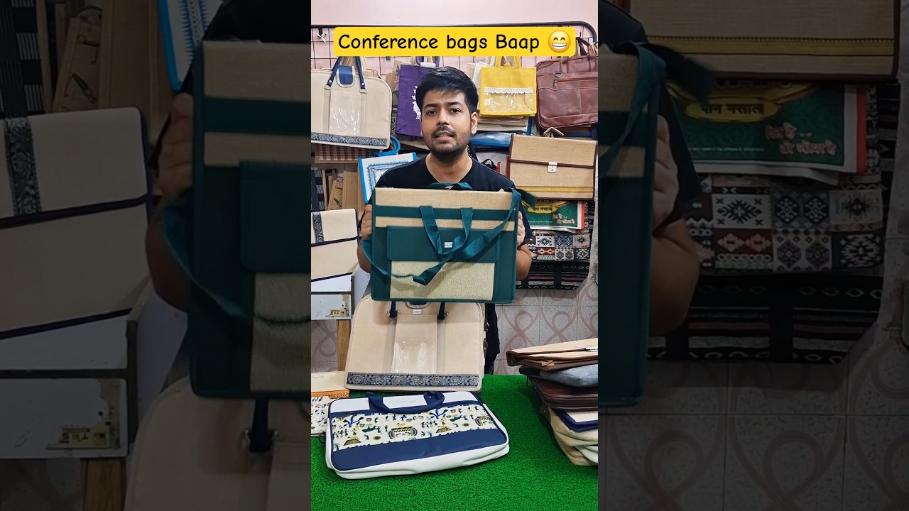 JUTE FILE FOLDER BAG, SEMINAR BAG, CONFERENCE BAG, LARGEST BAG MANUFACTURER IN DELHI 