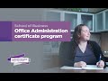 Office Administration certificate program