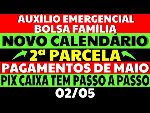 02/05 NOVO CALENDÁRIO AUXÍLIO EMERGENCIAL 2021 BOLSA FAMÍLIA 2ª PARCELA COMO FAZER PIX PASSO A PASSO