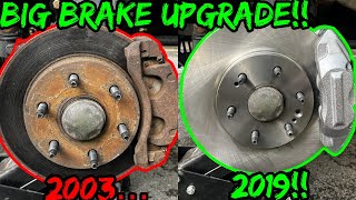 BIG brake Upgrade On My 03 Silverado!!! (2019 Brake Swap!!)