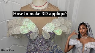 How to make 3D appliqué with cup chain