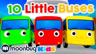 Ten Little Buses KARAOKE! | BEST OF LITTLE BABY BUM! | Sing Along With Me! | Moonbug Kids Songs