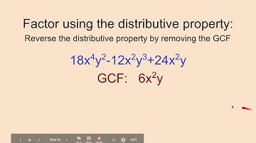 Factoring Using the Distributive Property