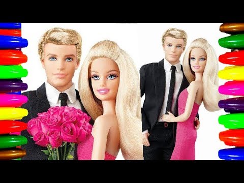 barbie-and-ken-coloring-book-i-pages-for-children-learning-colors-i-lucky-colors