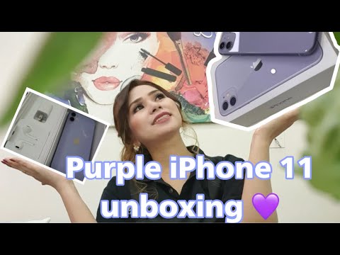 Purple iPhone 11 unboxing Purple iPhone 11 unboxing