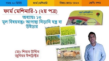 দশম-ফার্ম মেশিনারি-অধ্যায় ১৩-আগাছা নিড়ানী যন্ত্র