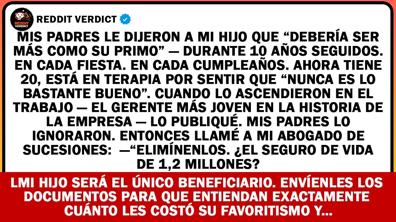Mis padres le dijeron a mi hijo que “debería ser más como su primo” — durante 10 años seguidos. En..