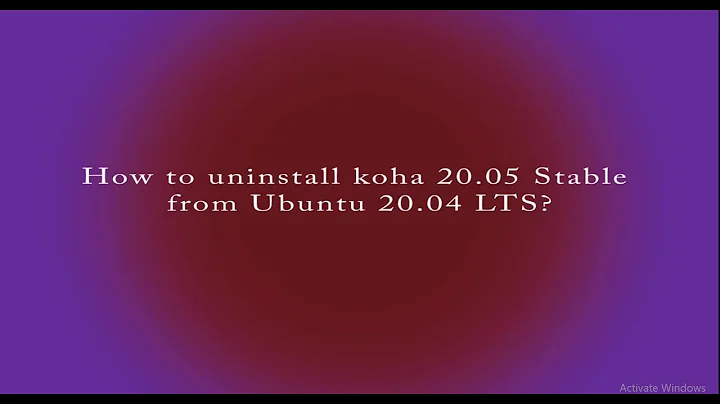 How to uninstall Koha Software from Linux Ubuntu?