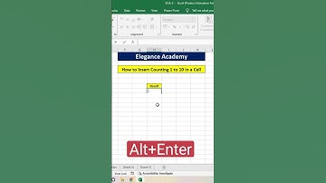Insert Counting 1 to 10 #excel #msexcel #shortsvideo #shorts #ytshorts #eleganceacademy #tricks