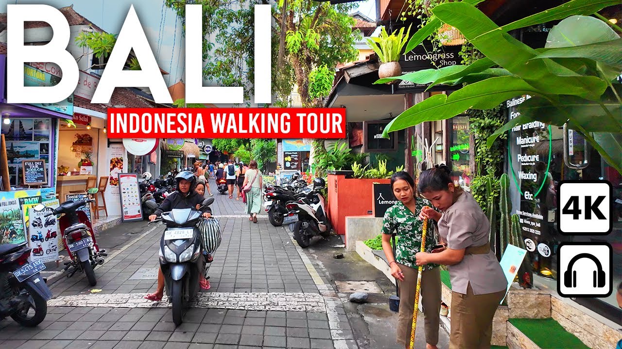 БАЛИ, Индонезия 🇮🇩 Пеший тур 4K по Убуду и Семиньяку