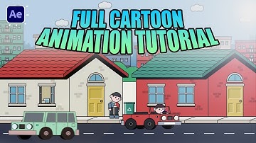 2D Cartoon City | Car | Character Animation in After Effects Tutorials