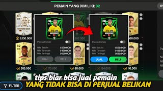 CARA MENGATASI PEMAIN YANG TIDAK DAPAT DI JUAL DI PASAR - EA SPORT FC MOBILE