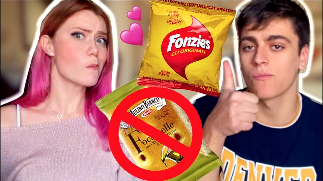 American girlfriend tries Italian snacks