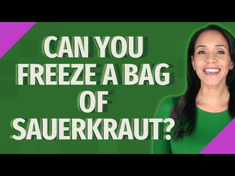 Video: Is It Possible To Freeze Sauerkraut