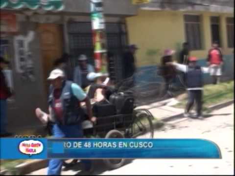 Primer día de paro regional en el Cusco