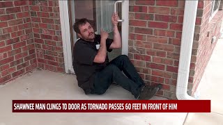 Audio captures Oklahoma man surviving tornado while holding onto door