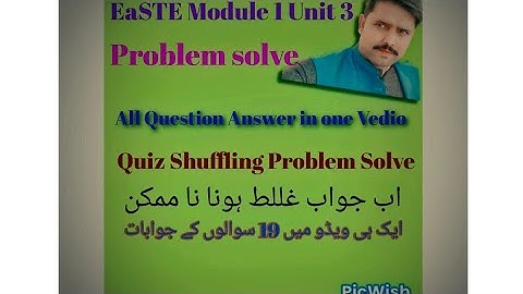 Unit 3 | Module 1 | All Solved Questions | QAED Traning App | EaSTE | creative education
