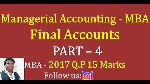 Final Accounts of Companies in Kannada - 1st Semester MBA - 15 Marks (By Srinath sir)
