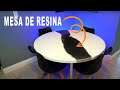 Mesa de comedor REDONDA de resina epoxi | Arte en resina | DIY