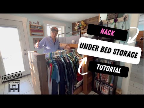 DIY Pull-Out Closet Under Bed: Small Bedroom Storage Hack